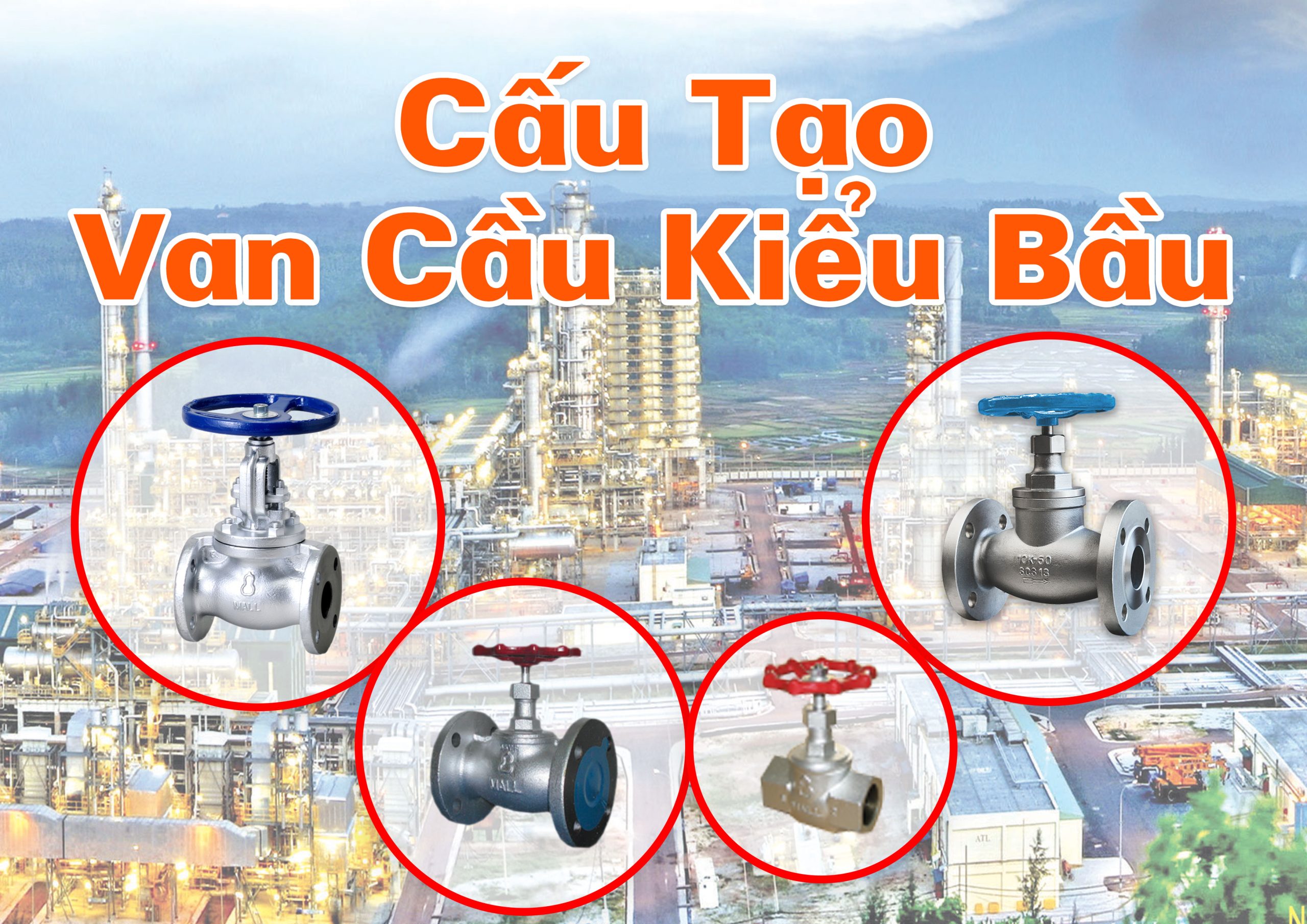 Cấu tạo chi tiết van cầu kiểu bầu và cách hoạt động