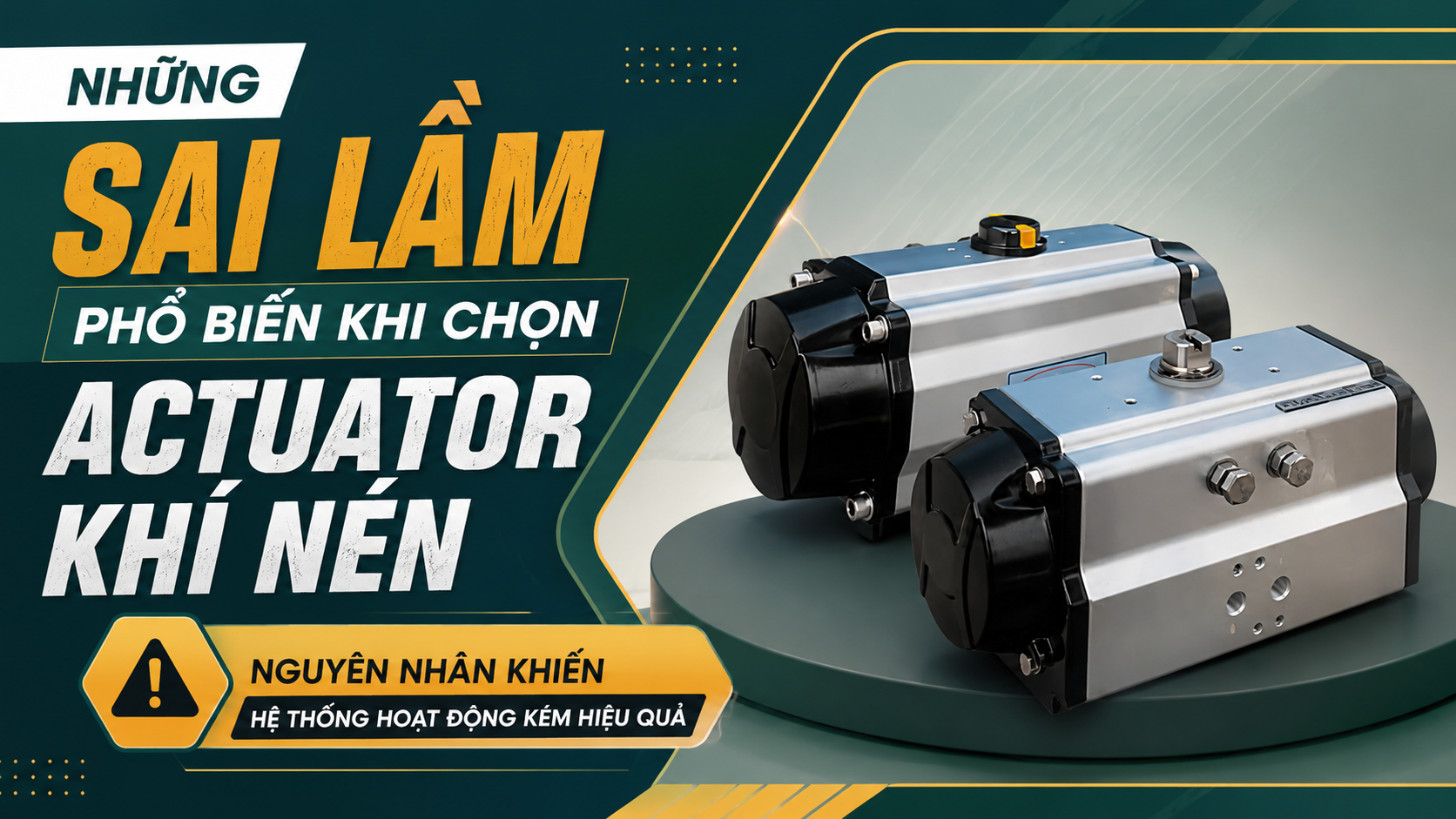 Những Sai Lầm Phổ Biến Khi Chọn Actuator Khí Nén – Nguyên Nhân Khiến Hệ Thống Hoạt Động Kém Hiệu Quả