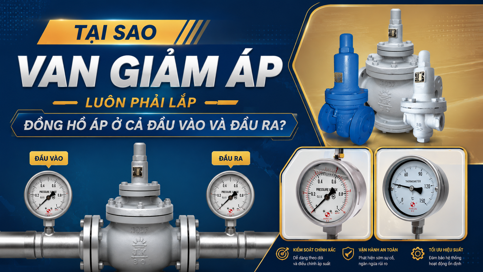 Tại Sao Van Giảm Áp Luôn Phải Lắp Đồng Hồ Áp Ở Cả Đầu Vào Và Đầu Ra?