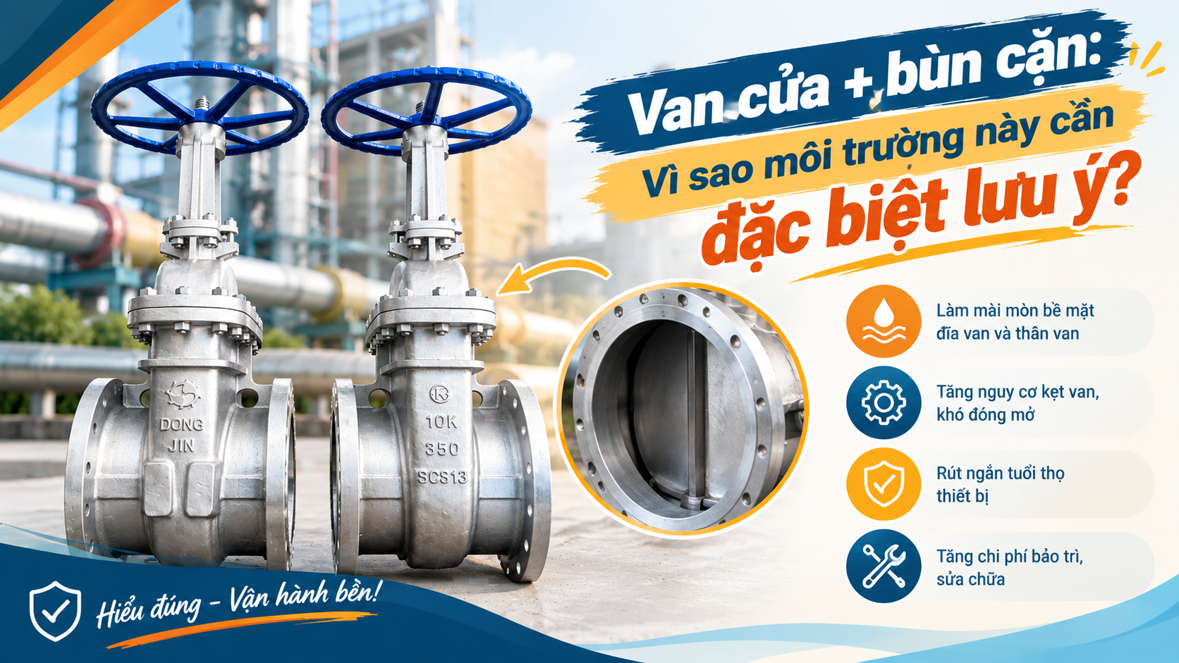 Van cửa + bùn cặn: Vì sao môi trường này cần đặc biệt lưu ý?