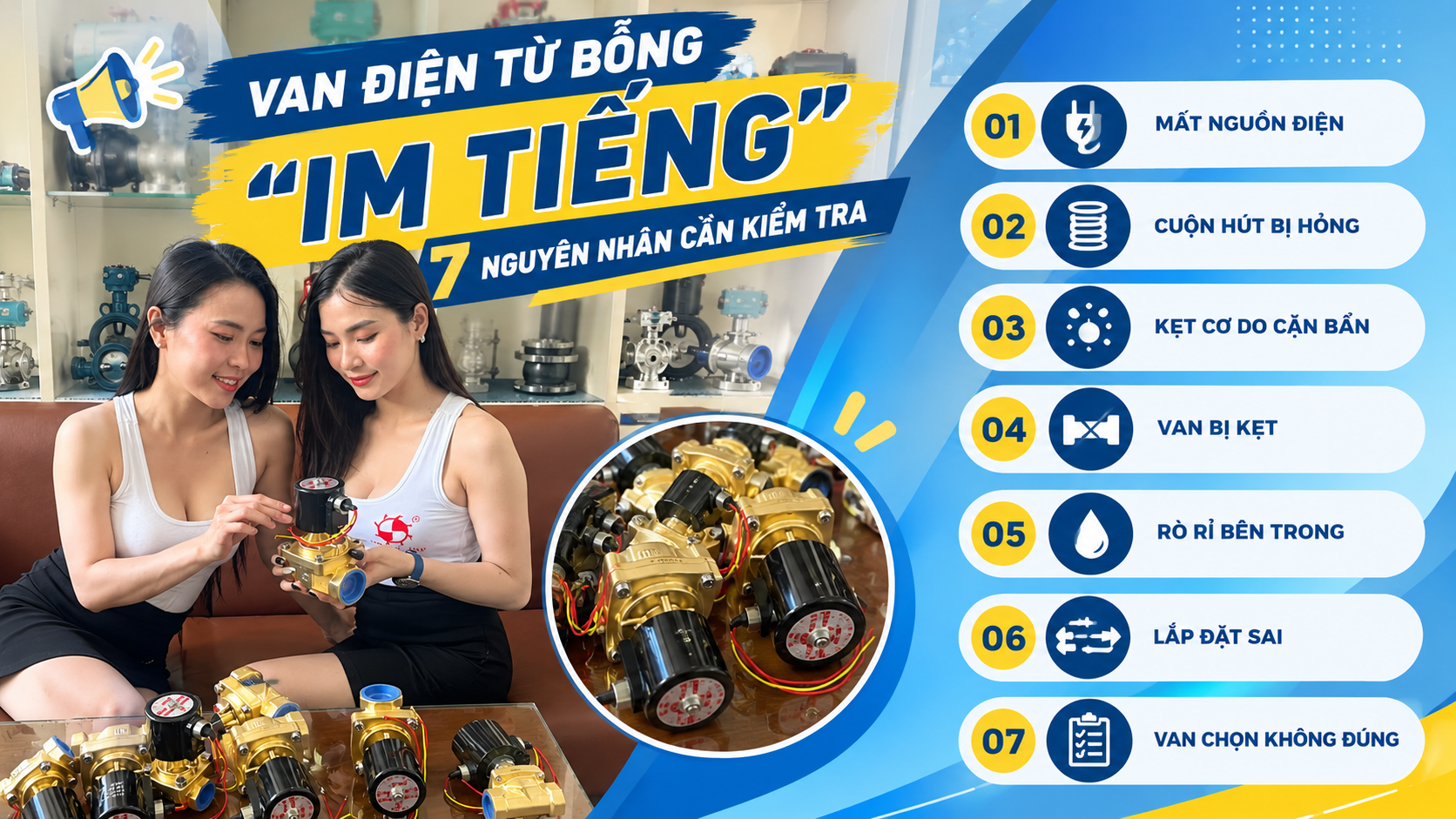 Van điện từ bỗng “im tiếng”: 7 nguyên nhân cần kiểm tra