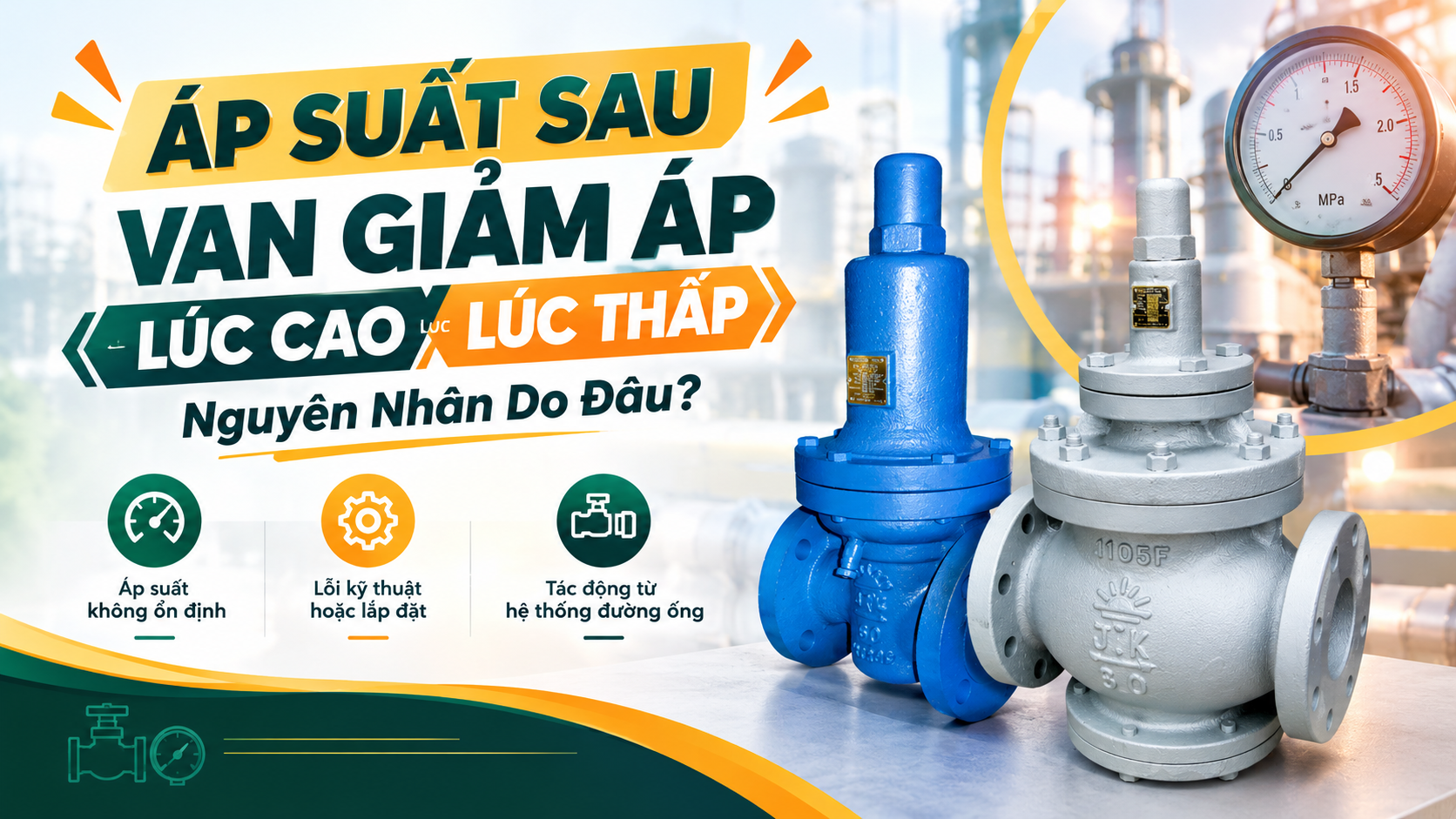 Áp Suất Sau Van Giảm Áp Lúc Cao Lúc Thấp: Nguyên Nhân Do Đâu?