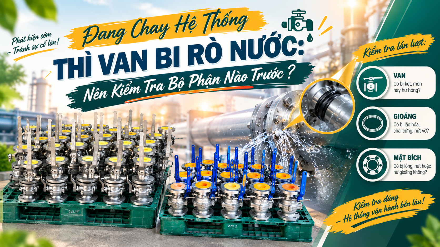 Đang Chạy Hệ Thống Thì Van Bi Rò Nước: Nên Kiểm Tra Bộ Phận Nào Trước ?