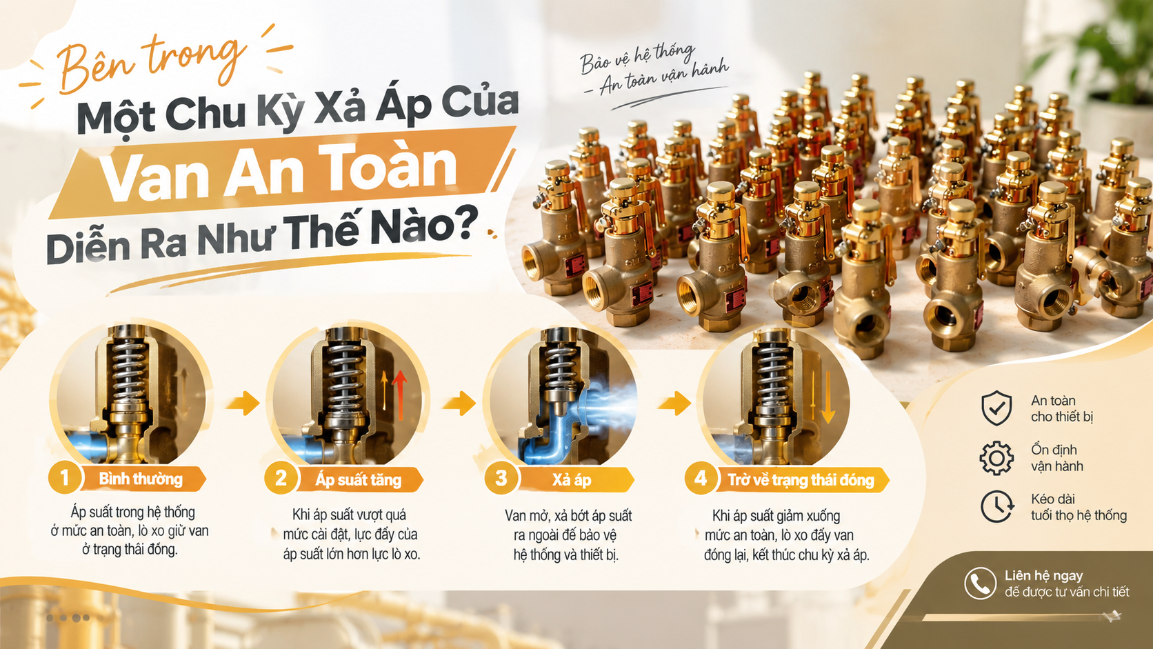 Bên Trong Một Chu Kỳ Xả Áp Của Van An Toàn Diễn Ra Như Thế Nào?