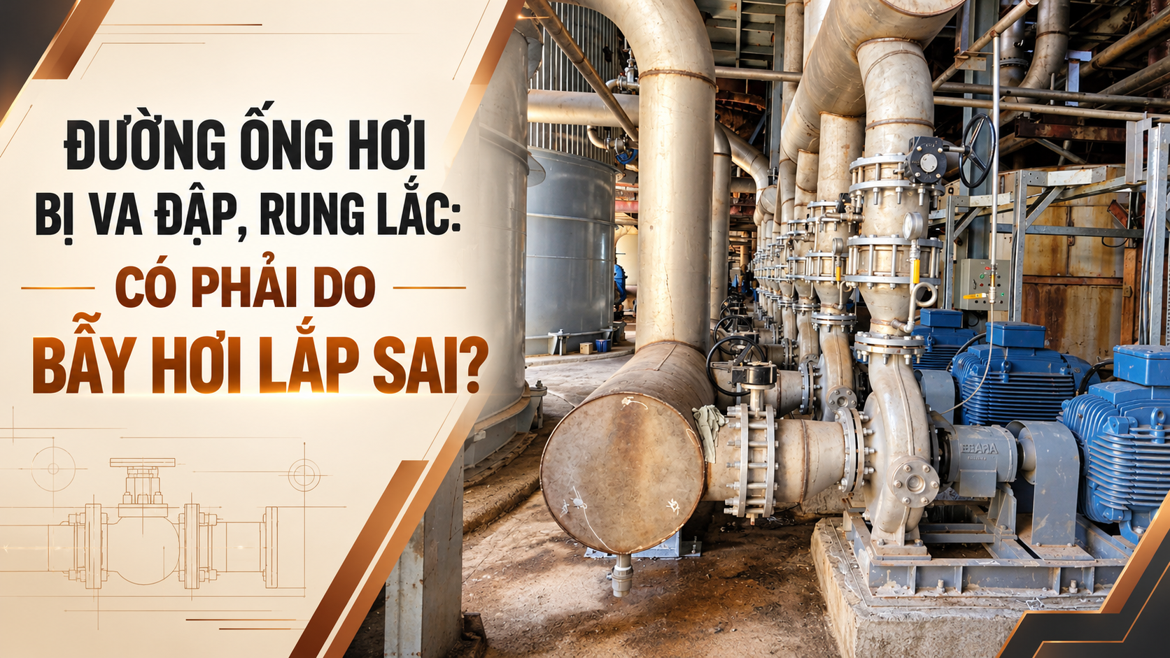 Đường Ống Hơi Bị Va Đập, Rung Lắc: Có Phải Do Bẫy Hơi Lắp Sai?