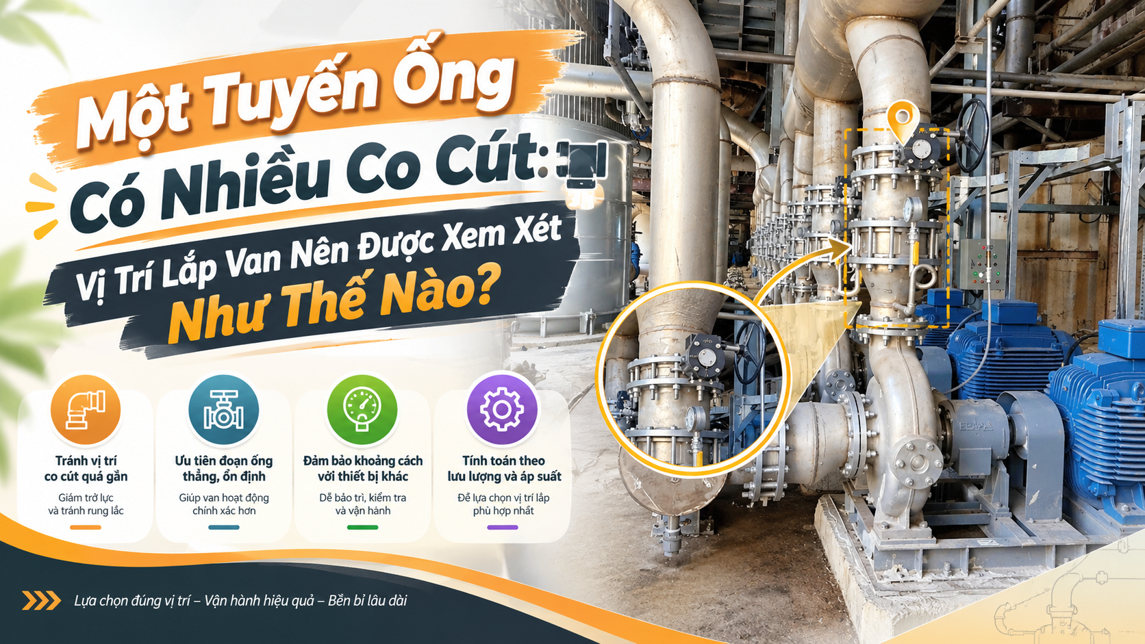 Một Tuyến Ống Có Nhiều Co Cút: Vị Trí Lắp Van Nên Được Xem Xét Như Thế Nào?