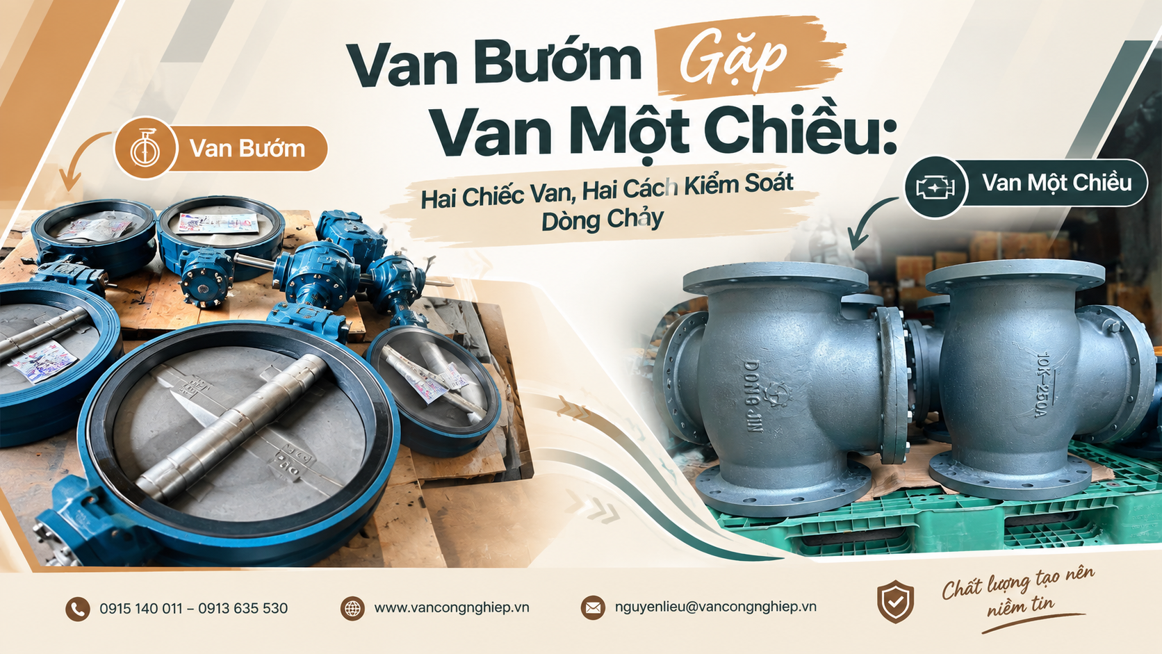 Van Bướm Gặp Van Một Chiều: Hai Chiếc Van, Hai Cách Kiểm Soát Dòng Chảy