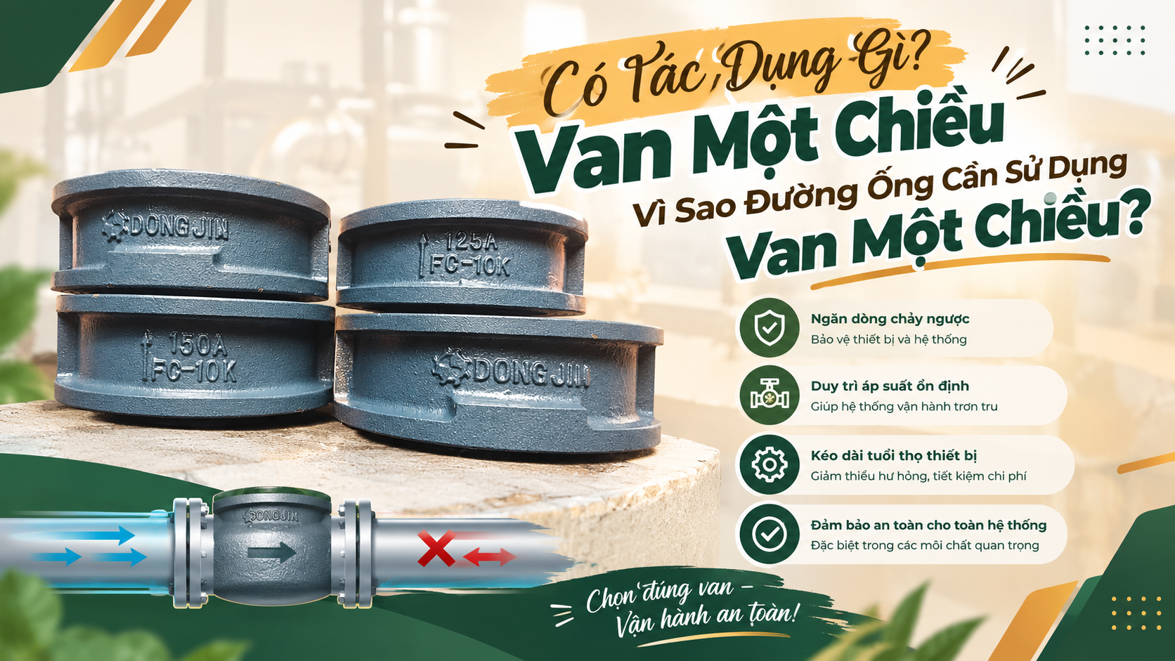 Van Một Chiều Có Tác Dụng Gì? Vì Sao Đường Ống Cần Sử Dụng Van Một Chiều?
