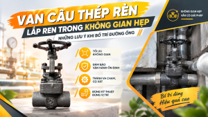 Van cầu thép rèn lắp ren trong không gian hẹp: Những lưu ý khi bố trí đường ống